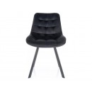 Стул SIGNAL MONTI Velvet Bluvel 19 черный/черный, поворотный